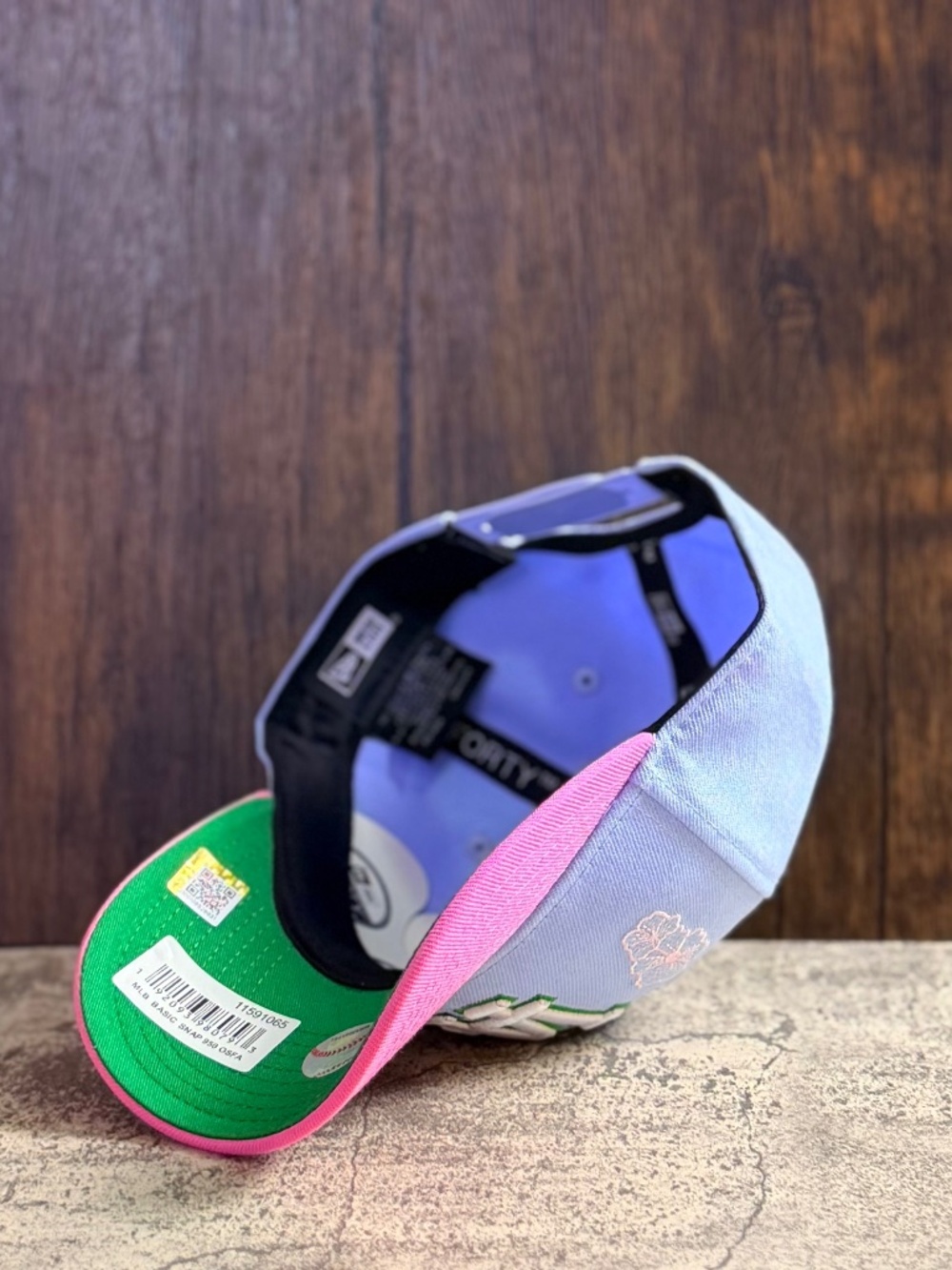 NEW New Era 9FORTY LA Dodgers Floral Hibiscus Pink Lavender Snapback OSFA - Picture 5 of 9